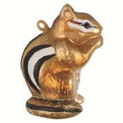 Chipmunk Friend Glass Ornament