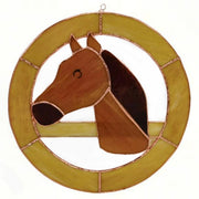 Horse Stained Glass Window Panel