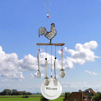 Farmhouse Rooster Welcome Wind Chime