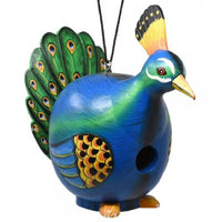 Peacock Gord-O Wooden Birdhouse