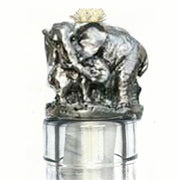 Elephant Pewter Bottle Neck Winelight