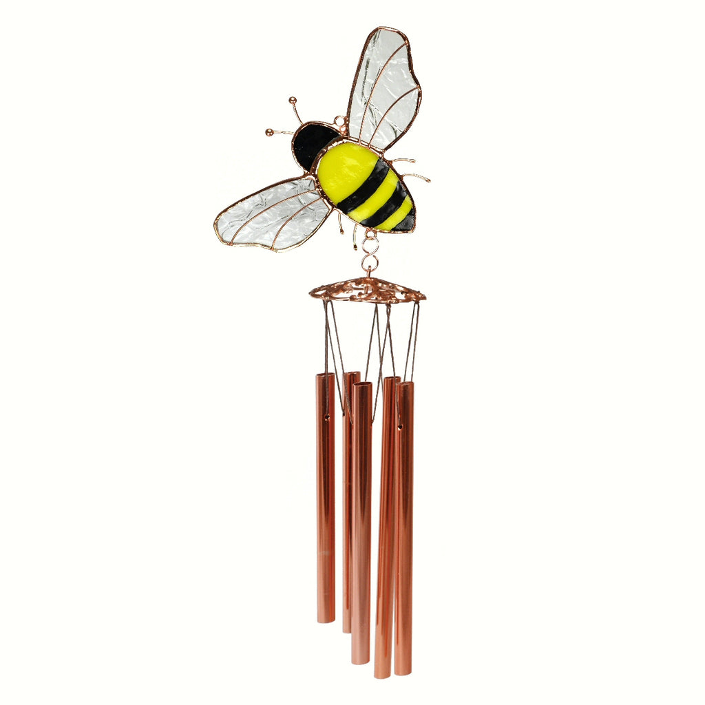 Bee Stained Glass Wind Chime