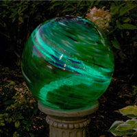 Green Swirl Illuminarie Gazing Globe 10 inch