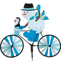 Snowman Bicycle Wind Spinner 20 inch