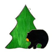 Black Bear Stained Glass Suncatcher