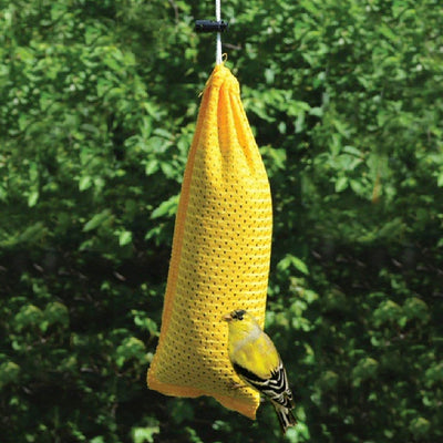 Mesh Finch Thistle Sack Bird Feeder Gold