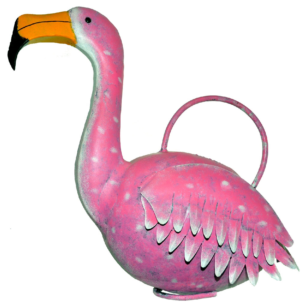 Flamingo Watering Can Sculpture