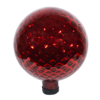 Red Diamond Embossed Gazing Globe 10 inch