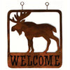 Moose Metal Hanging Welcome Sign Square