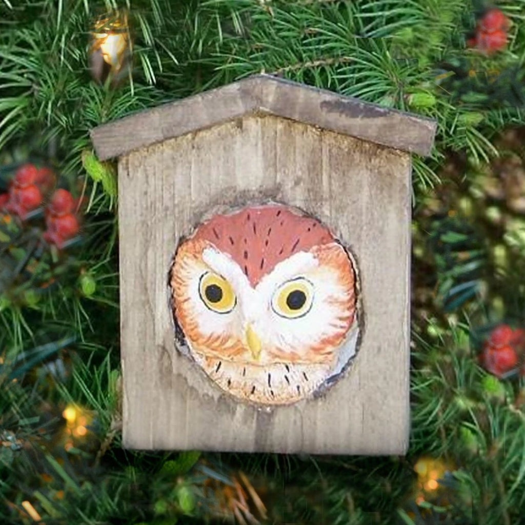Owl Birdhouse Tree Ornament