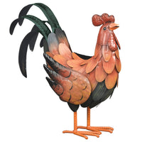 Golden Rooster Metal Sculpture 11 inch