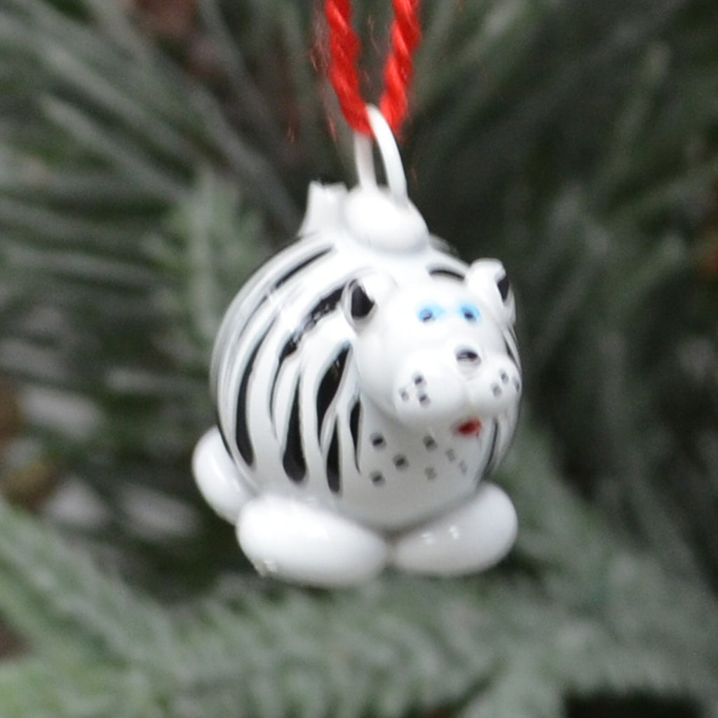 Zebra Marble Ornament Set of 3