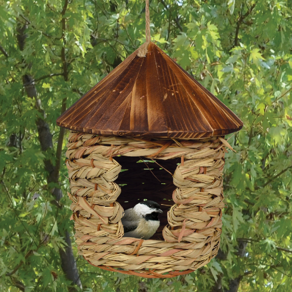 Roosting Pocket Bird House w/Cedar Roof 10 inch