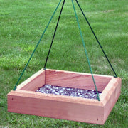 Hanging Tray Cedar Bird Feeder 9 inch