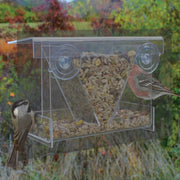 Clear View Hopper Mirrored Window Feeder