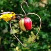 Copper Heart Fruit Spiral Bird Feeder