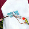 Copper Ivy Wand Hummingbird Feeder