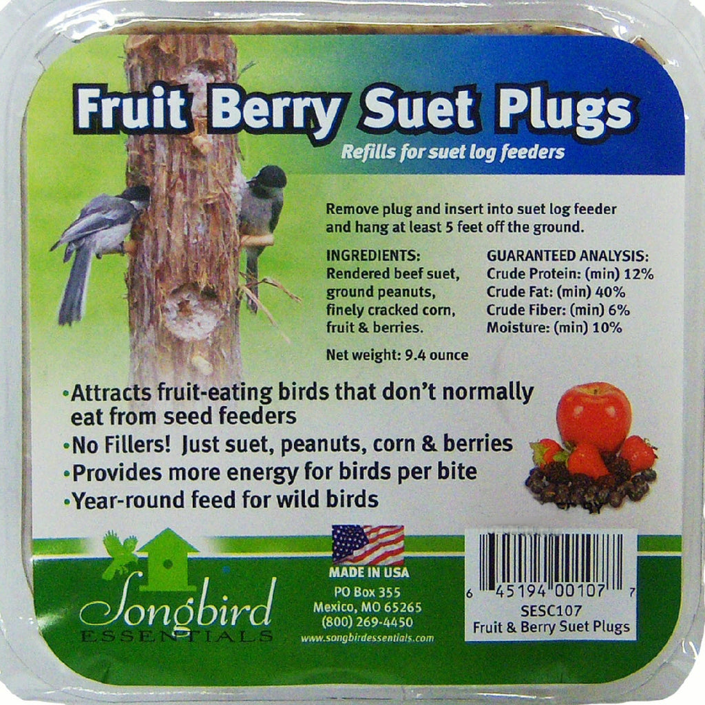 Fruit & Berry Suet Plugs 9.4 oz - 3 pks