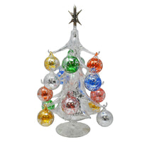 Buon Natale Glass Tree Silver 12 inch