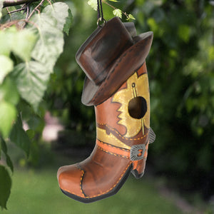 Cowboy Boot & Hat Birdhouse