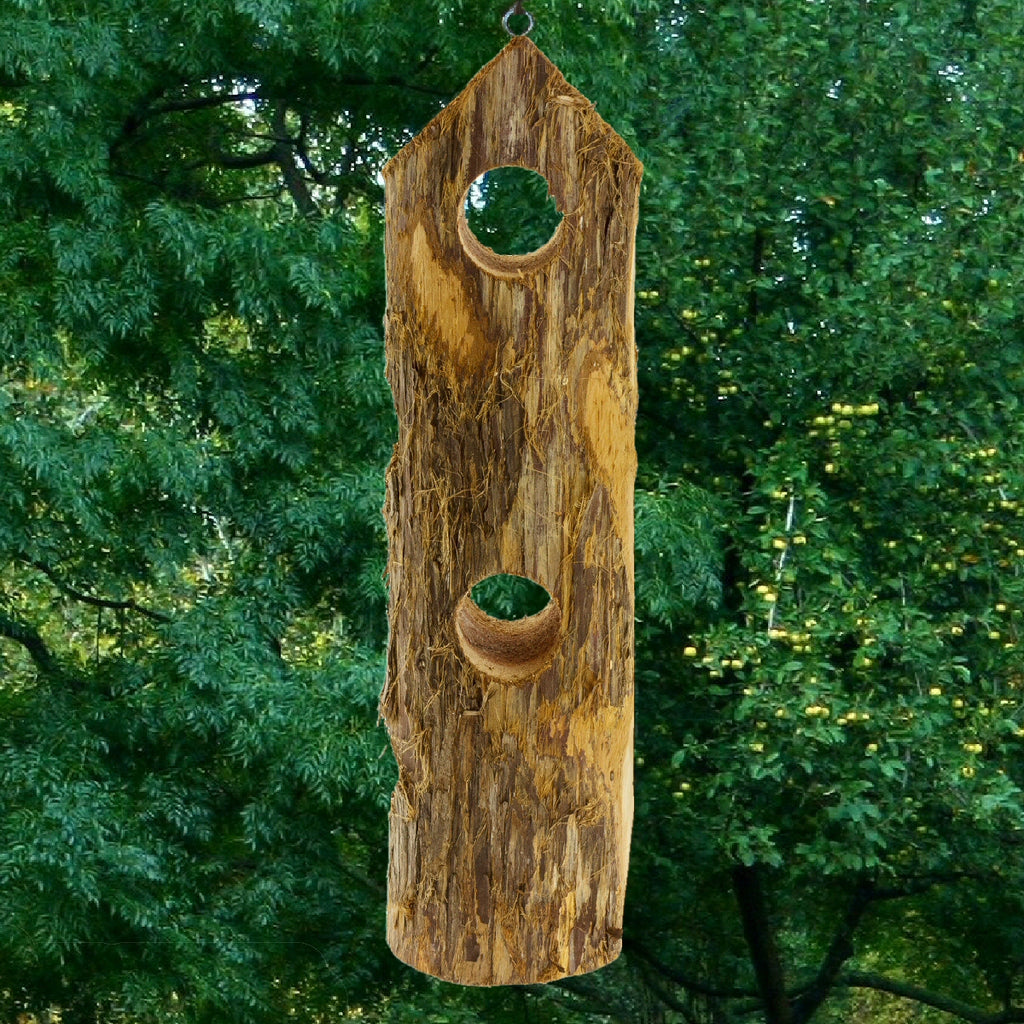 Cedar Suet Log Bird Feeder 4 Plug