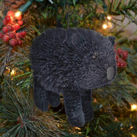 Black Bear Bristle Brush Ornament