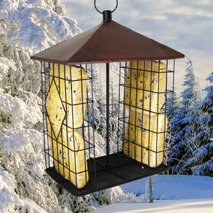 Fly-Through Suet Cake Bird Feeder