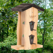 Vertical Wave Cedar Bird Feeder