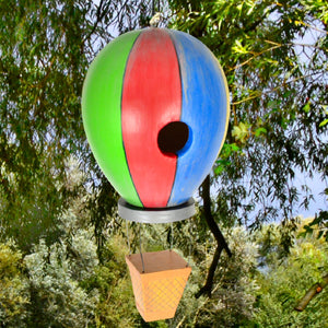 Hot Air Balloon Wooden Birdhouse