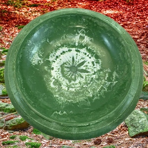 Fiber Clay Kale Green Birdbath Bowl